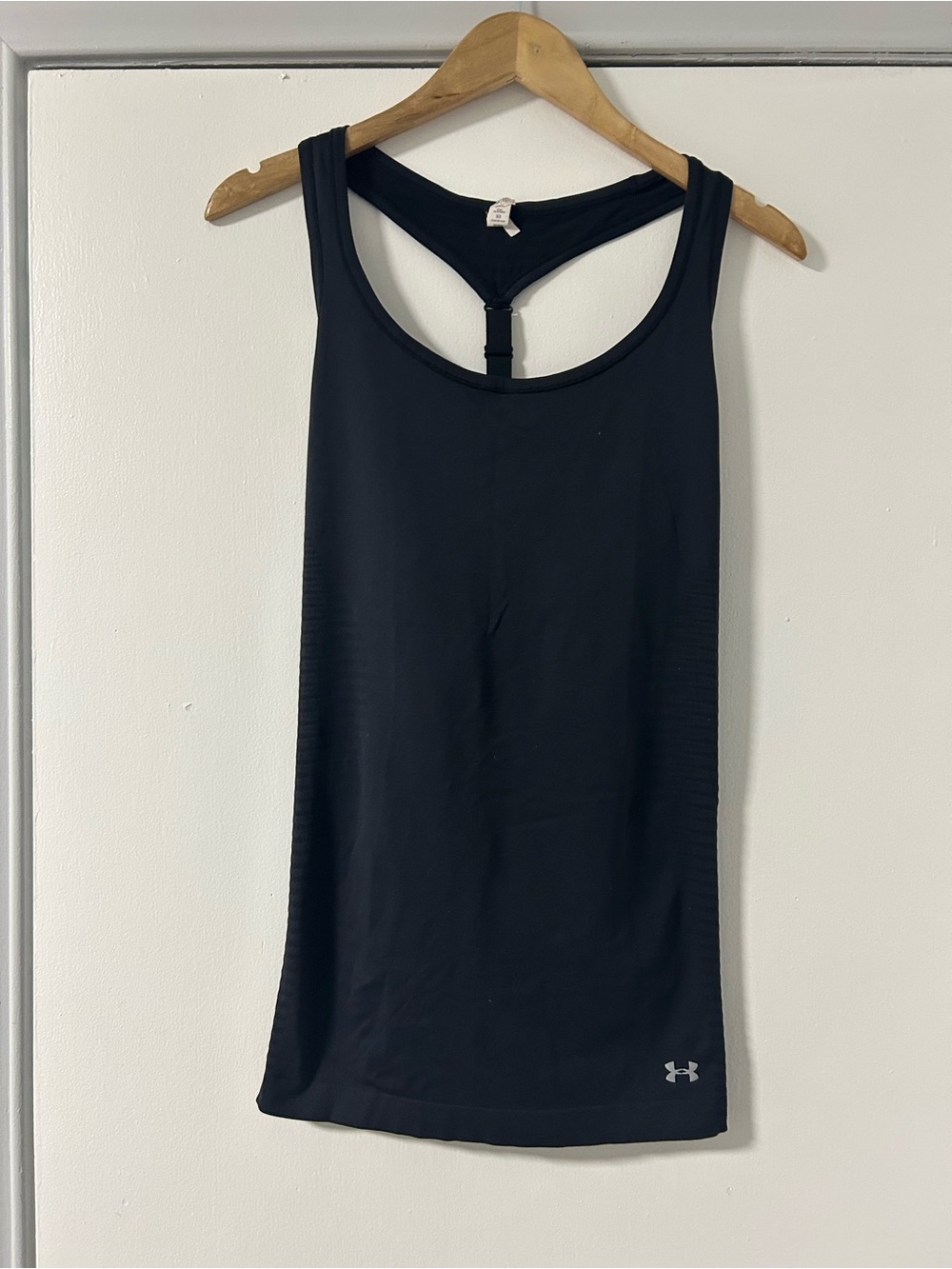 Under Armour Black Racerback Training Tank with Logo